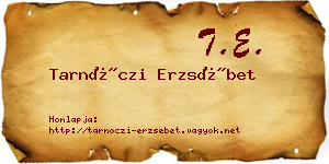 Tarnóczi Erzsébet névjegykártya
