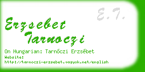 erzsebet tarnoczi business card