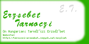 erzsebet tarnoczi business card